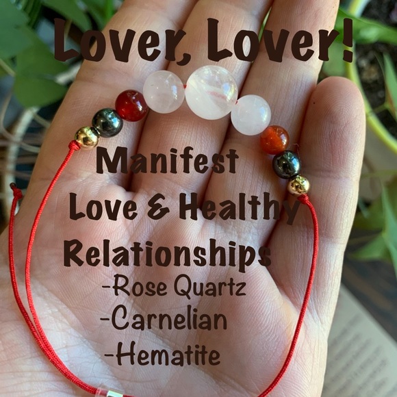 NWT 💕Manifest Love 💕 8mm Relationship Support Healing Gemstone Bracelet - Picture 2 of 4
